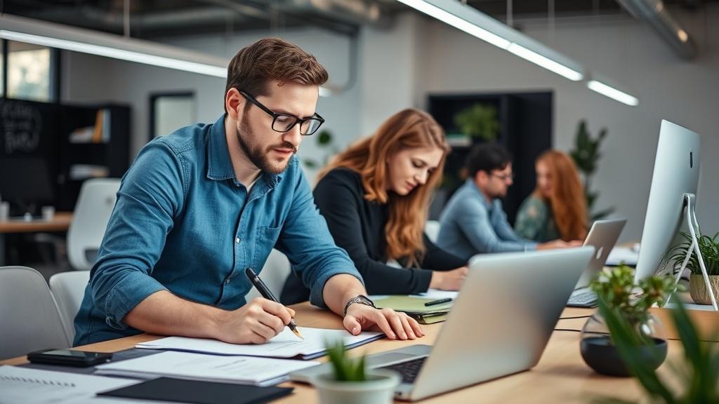 a photo of a marketing agency at work.фото