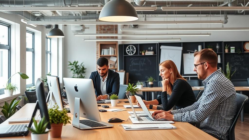 a photo of a marketing agency at work.фото
