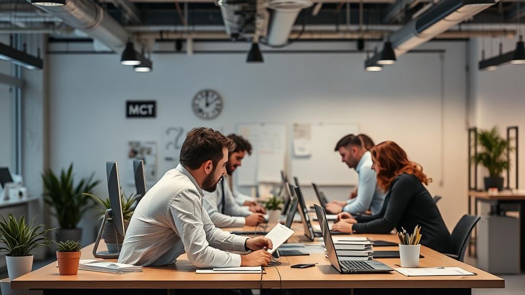 a photo of a marketing agency at work.фото