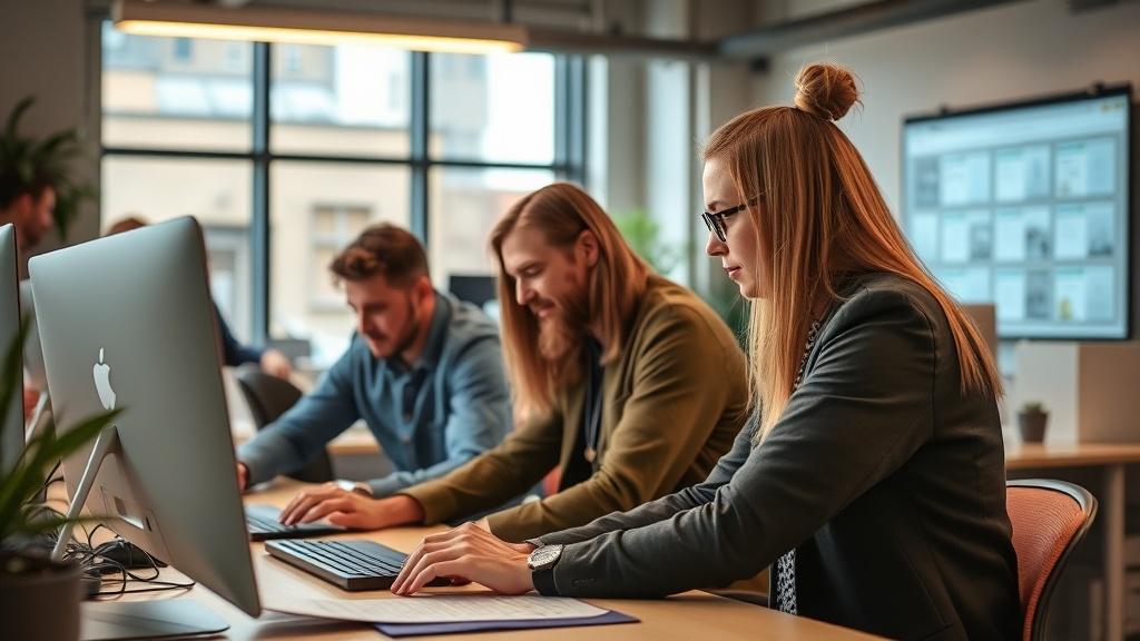 a photo of a marketing agency at work.фото